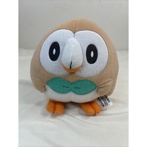 2017 WCT Pokemon Rowlet Plush 6" Nintendo Wicked Cool Toys Stuffed Toy Excellent